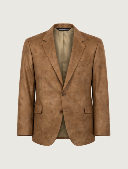 Coppley Tan Leather Micro Fiber Sport Coat