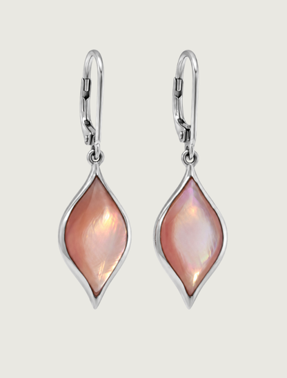 Kabana RP Sterling Silver & Pink Mother of Pearl Pull-Through Earrings