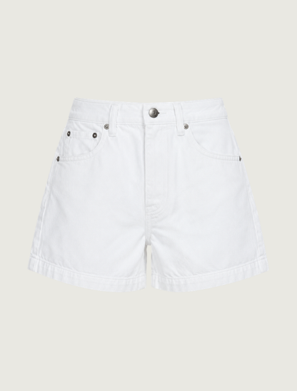 Pistola Saige High Rise A-Line Shorts in White