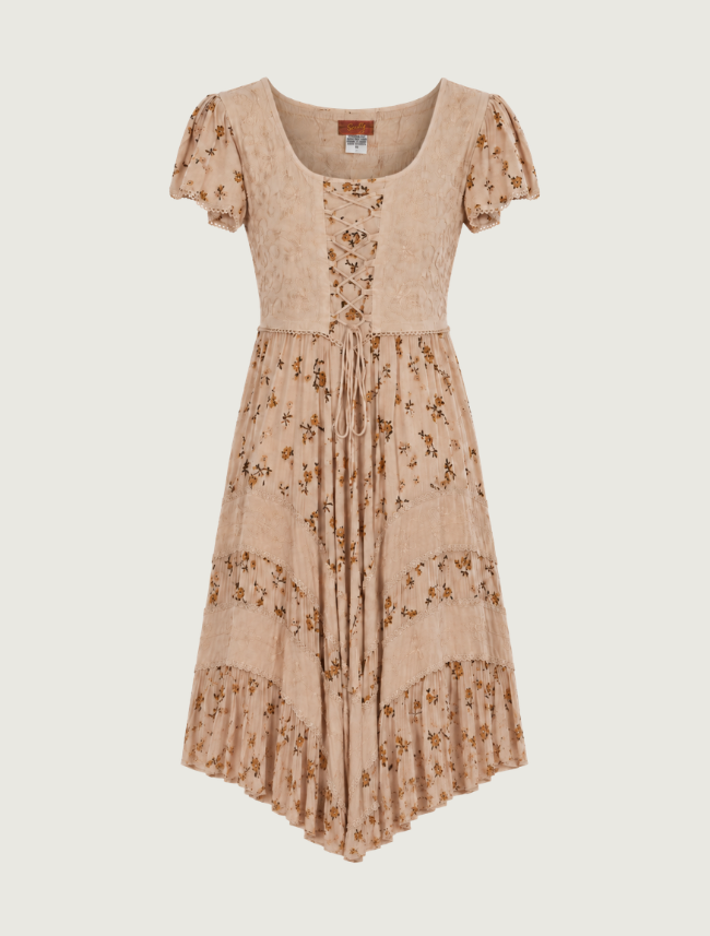 Scully Women's Lace & Tie Cap Sleeve Dress