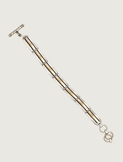 Herbert Begay SS/14K Yellow Gold Link Bracelet