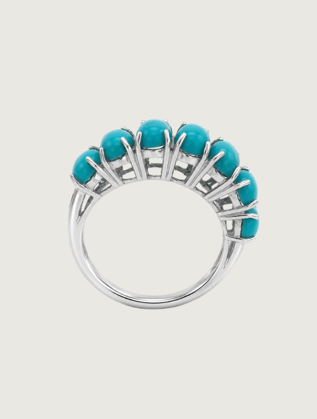 18K White Gold Sleeping Beauty Turquoise Ring