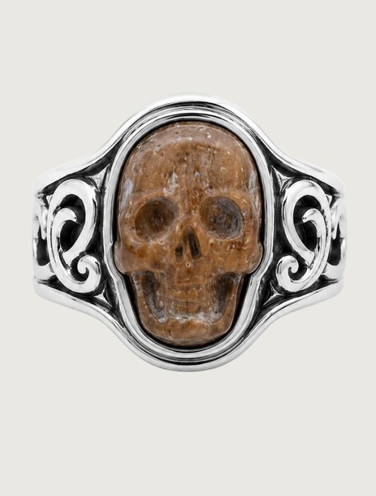 Lee Downey Sterling Silver Skull Ring