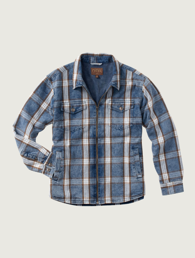 Madison Creek Dalton Shirt Jacket in Indigo Plaid
