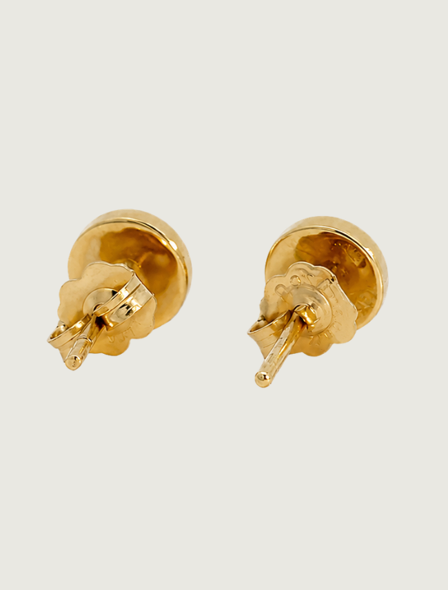 14K Yellow Gold Opal Studs