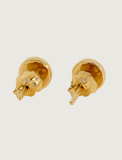 14K Yellow Gold Opal Studs