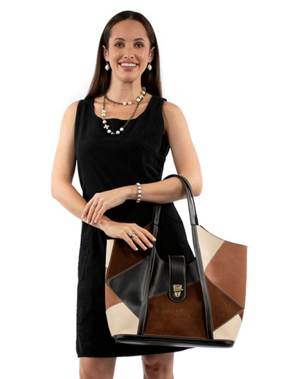 Scully Women's Leather Colorblock Handbag, Large