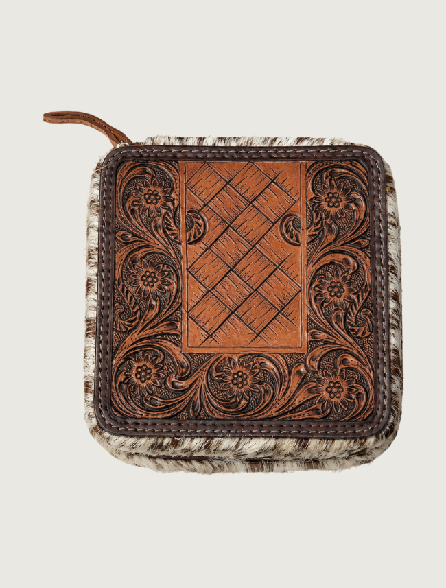 Mavericks Cowhide & Tooled Leather Jewelry Case