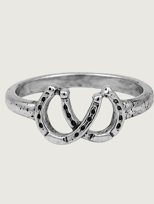 Kabana Rhodium-Plated Sterling Infinity Horseshoe Ring