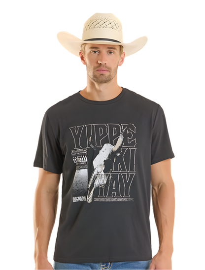 Rock & Roll Denim "Yippe Ki Yay" Skull Graphic T-Shirt