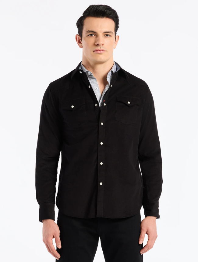 Robert Graham Men's Wyatt Long Sleeve Button Down Shirt in Black