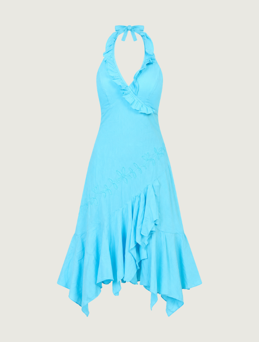 Scully Women's Cotton Ruffled Halter Dress