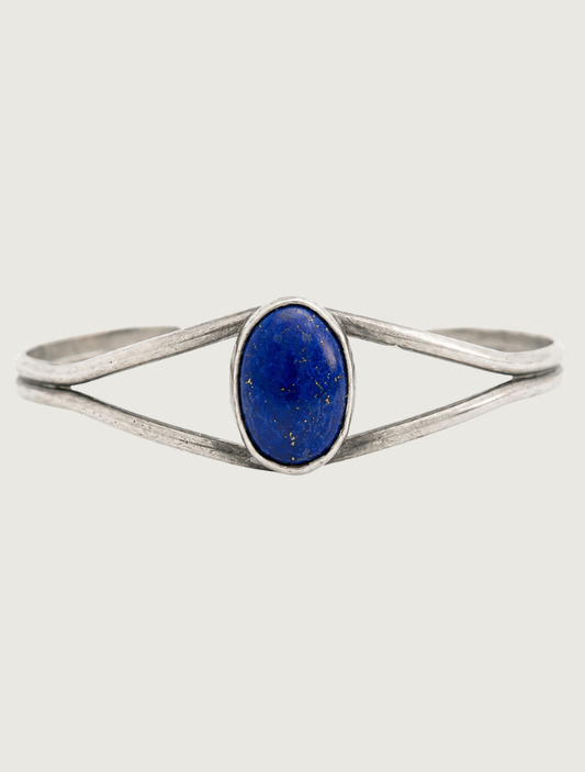 Sterling Silver Lapis Cuff Bracelet