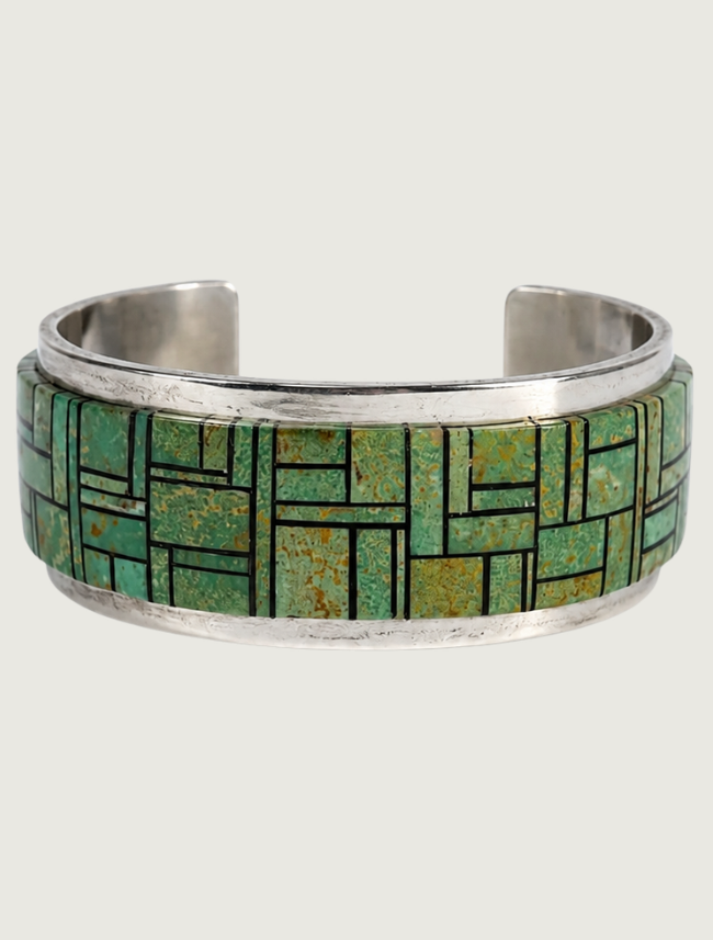 Tommy Jackson Turquoise Inlay Cuff Bracelet