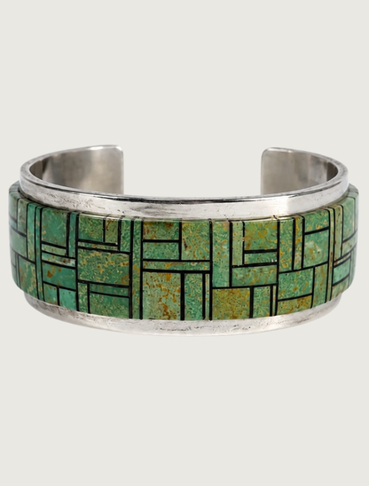 Tommy Jackson Turquoise Inlay Cuff Bracelet