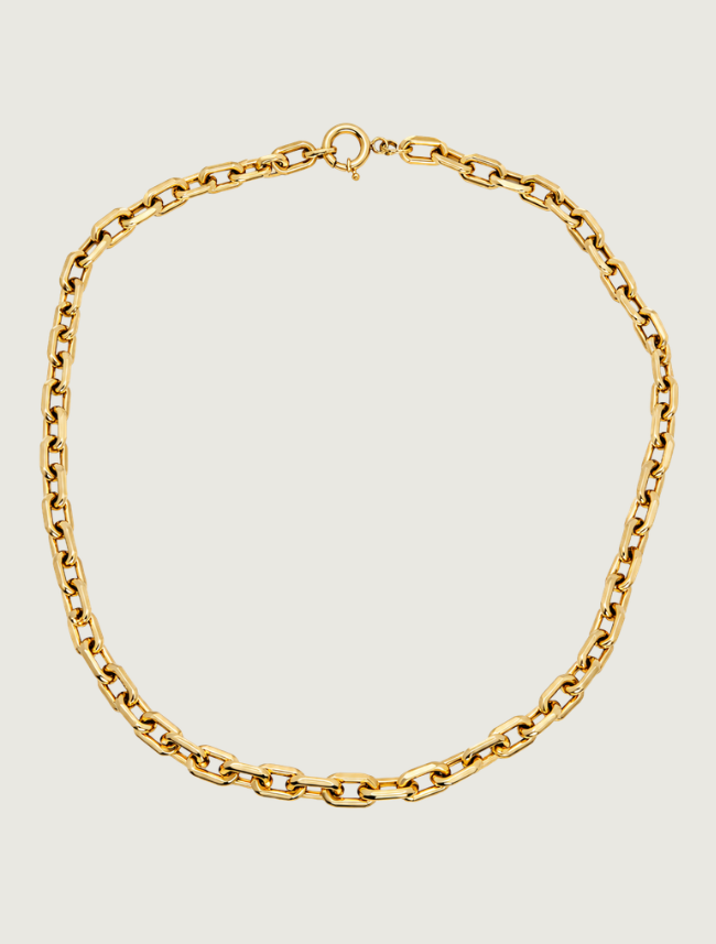 18K Yellow Gold Paperclip Chain Necklace