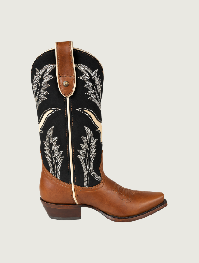 Liberty Black Cassidy Cowgirl Boots in Mossil Tan