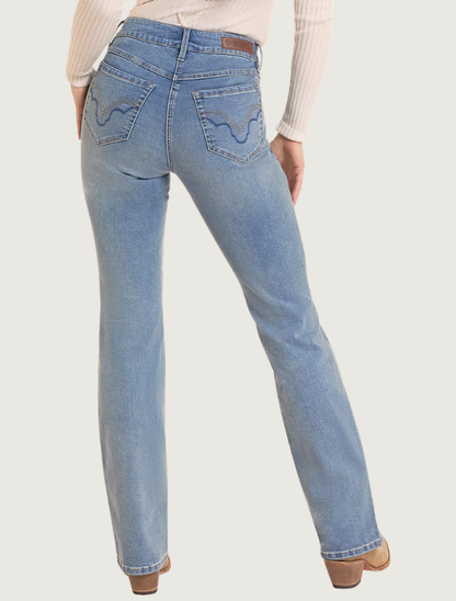 Rock & Roll Denim Women's Sculpted Light High Rise Bootcut Jeans