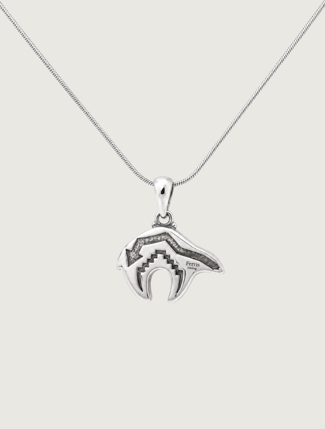 Ferris Silver Bear Inlay Pendant