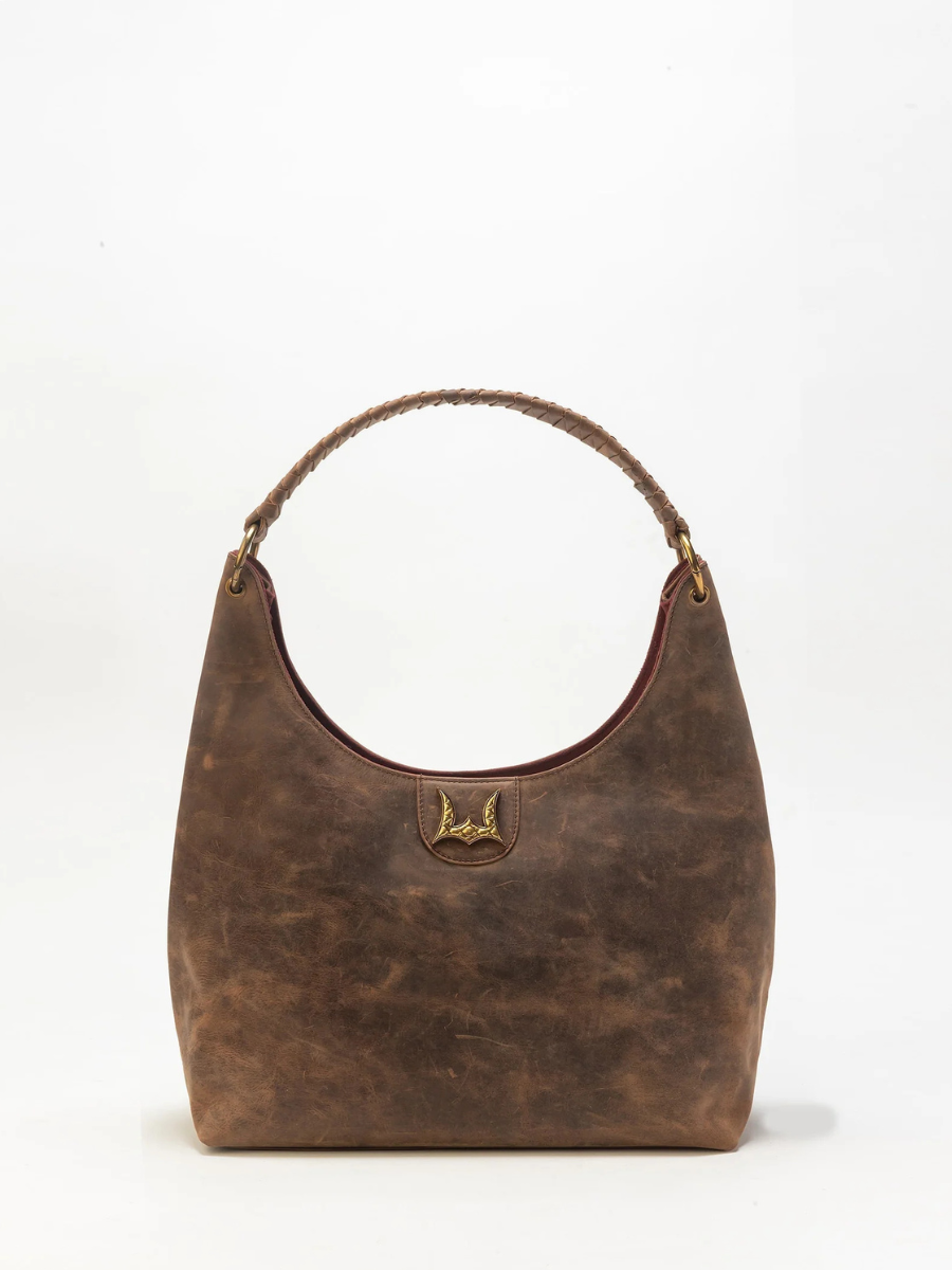 Loyal West Large Purse in Brunette Leather