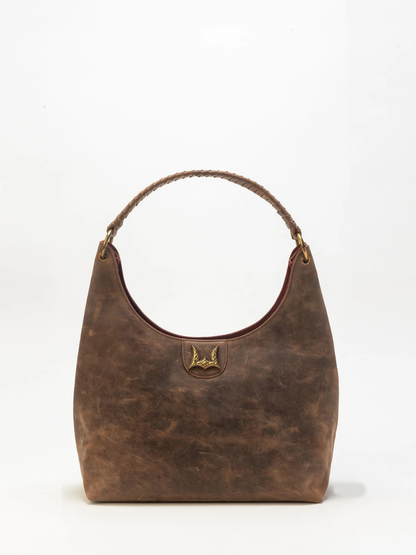Loyal West Large Purse in Brunette Leather