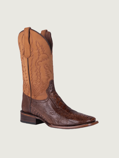 Corral Brass & Yellow Ostrich Leg Cowboy Boots