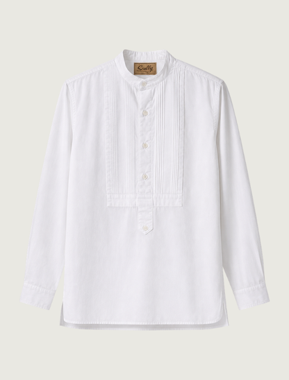 Scully Men's Banded Collar White Gambler Shirt
