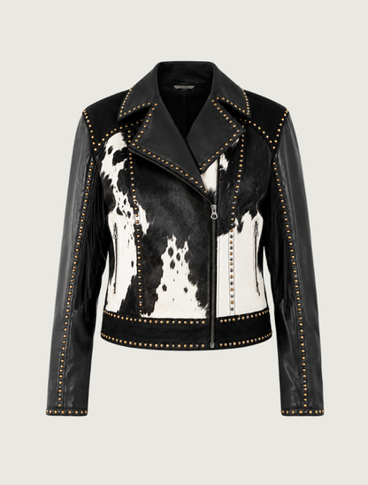 Mavericks Women's Studs & Cowhide Leather Jacket