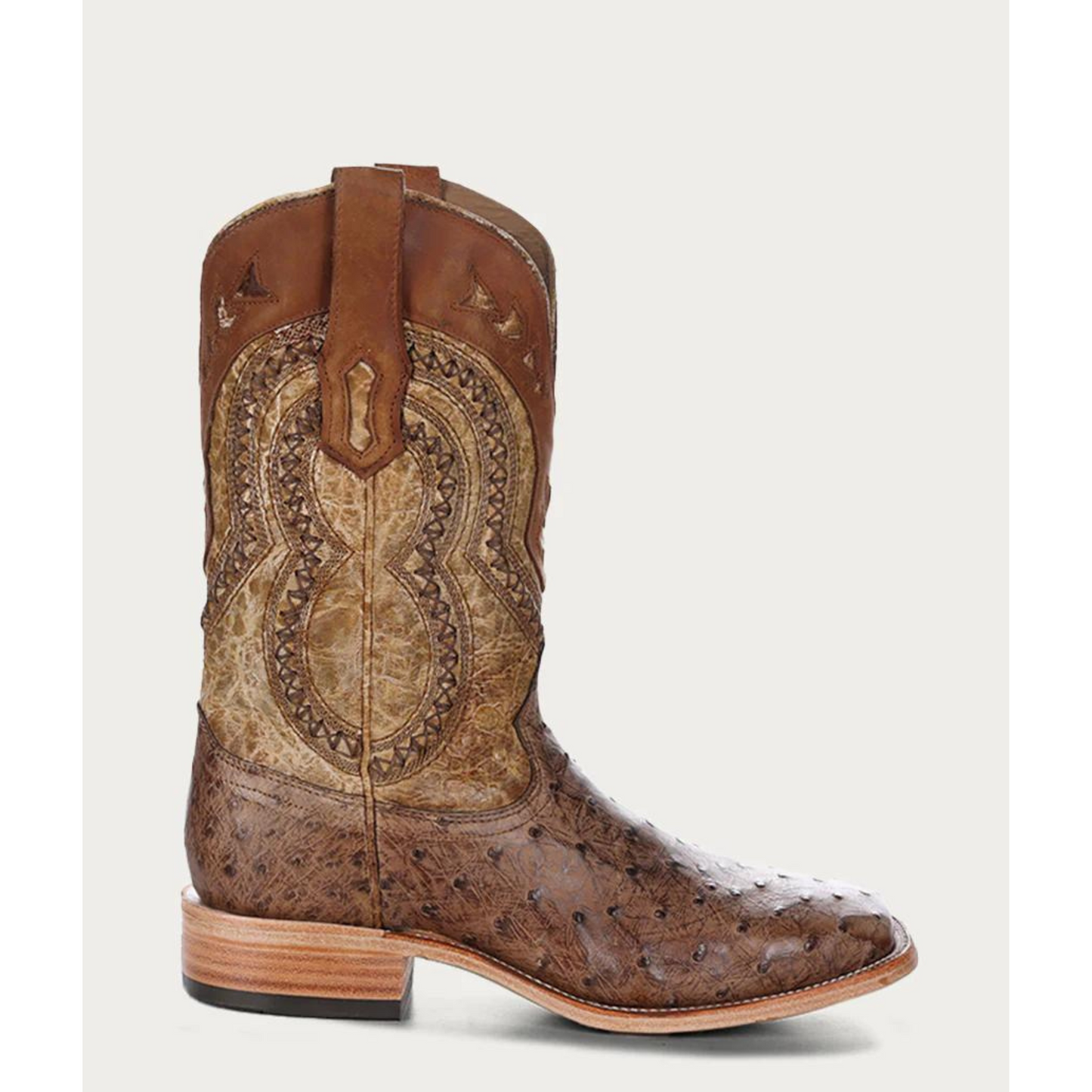 Ostrich Overlay & Embroidery Boot