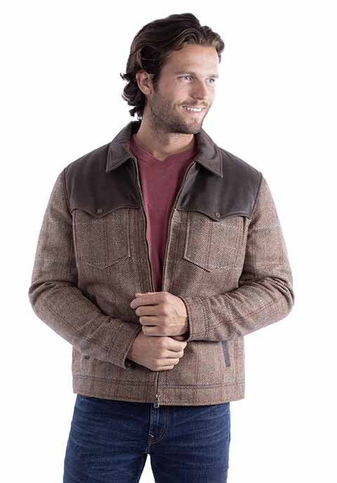 Men's Herringbone Zip Jacket