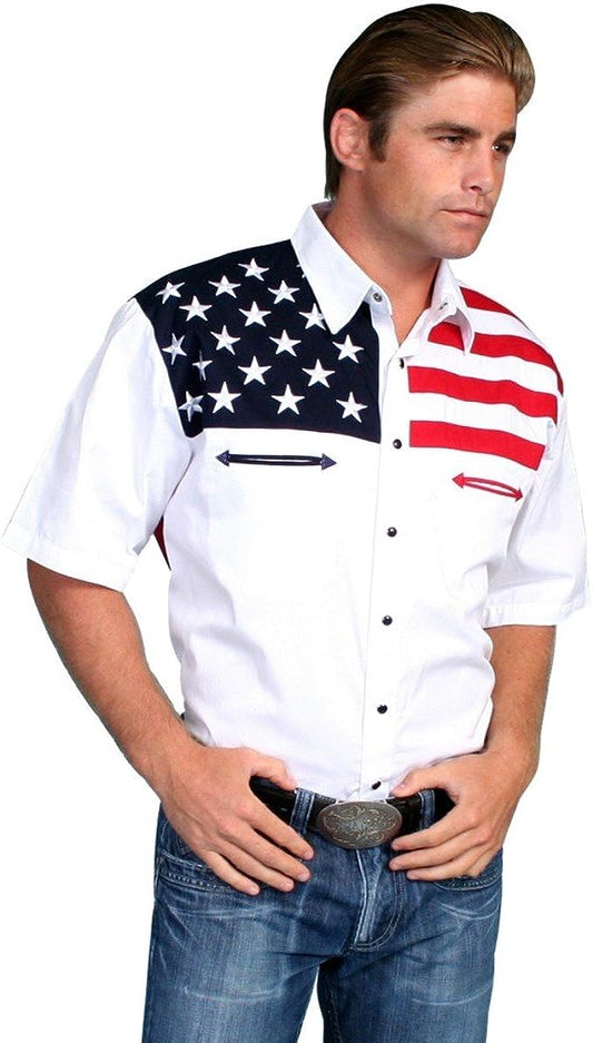 Scully Patriot Color Block Western Shirt