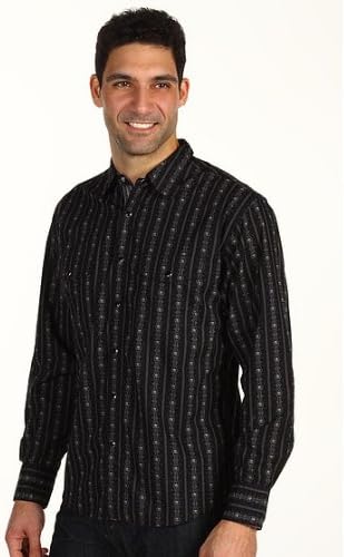 Scully Black Skull Stripe Shirt