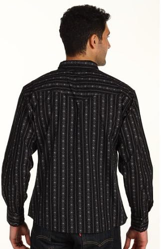 Scully Black Skull Stripe Shirt