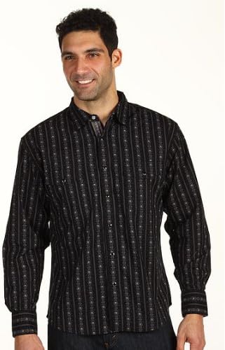 Scully Black Skull Stripe Shirt