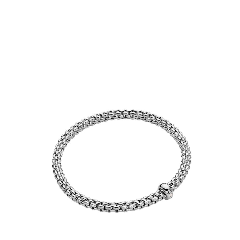 Fope Flex'it White Diamond Bracelet In 18KT White Gold