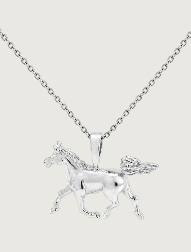 Kabana Rhodium-Plated Sterling Silver Horse Pendant