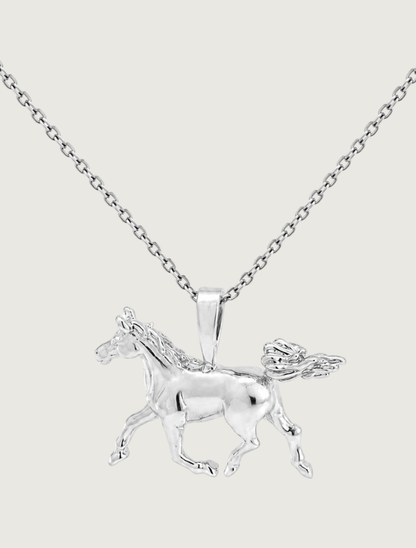Kabana Rhodium-Plated Sterling Silver Horse Pendant
