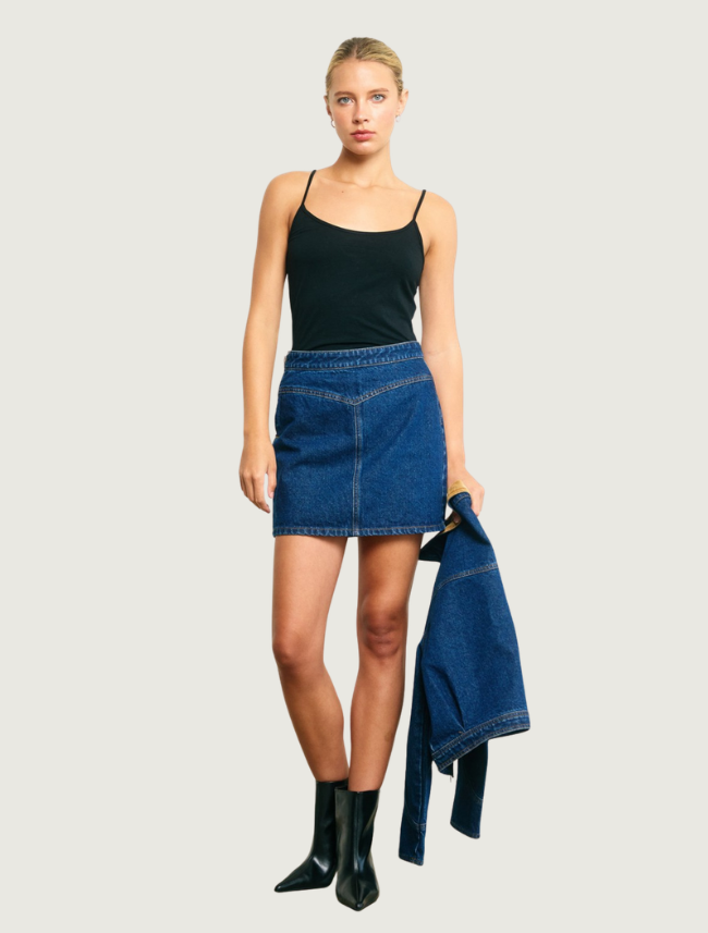 Raisonnel Dark Wash Denim Mini Skirt