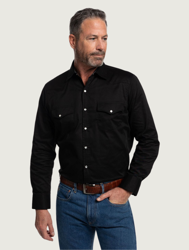 Tony Lama Black Pearl Snap Western Shirt
