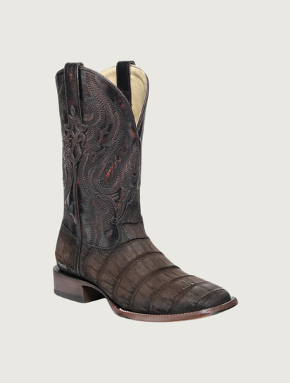 Corral Men's Chocolate Embroidery Woven Alligator Cowboy Boots