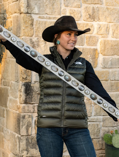 Fringe Scarves "Big Concho" Silk Twilly