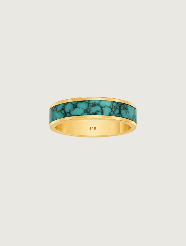 14K Yellow Gold Turquoise Ring