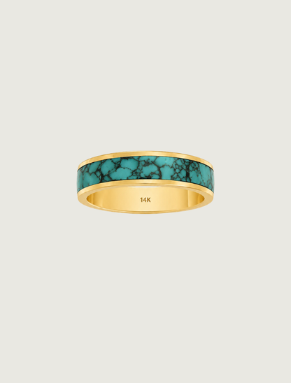 14K Yellow Gold Turquoise Ring