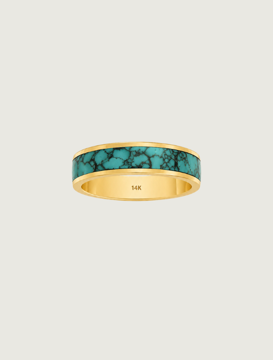 14K Yellow Gold Turquoise Ring