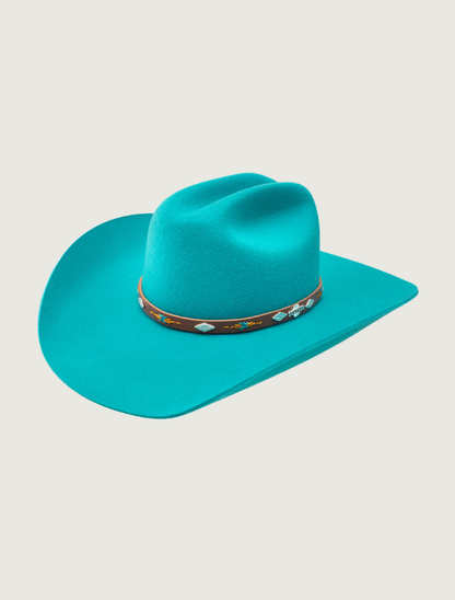 Stetson Lone Ridge Wool Felt Cowboy Hat in Turquoise