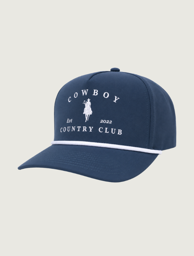 Cowboy Country Club Horse Roped Hat in Navy