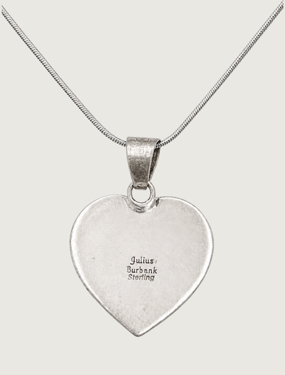 Sterling Silver Multi Opal Heart Pendant