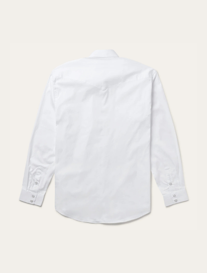 Stetson Men's Oxford Snap Front Shirt in White