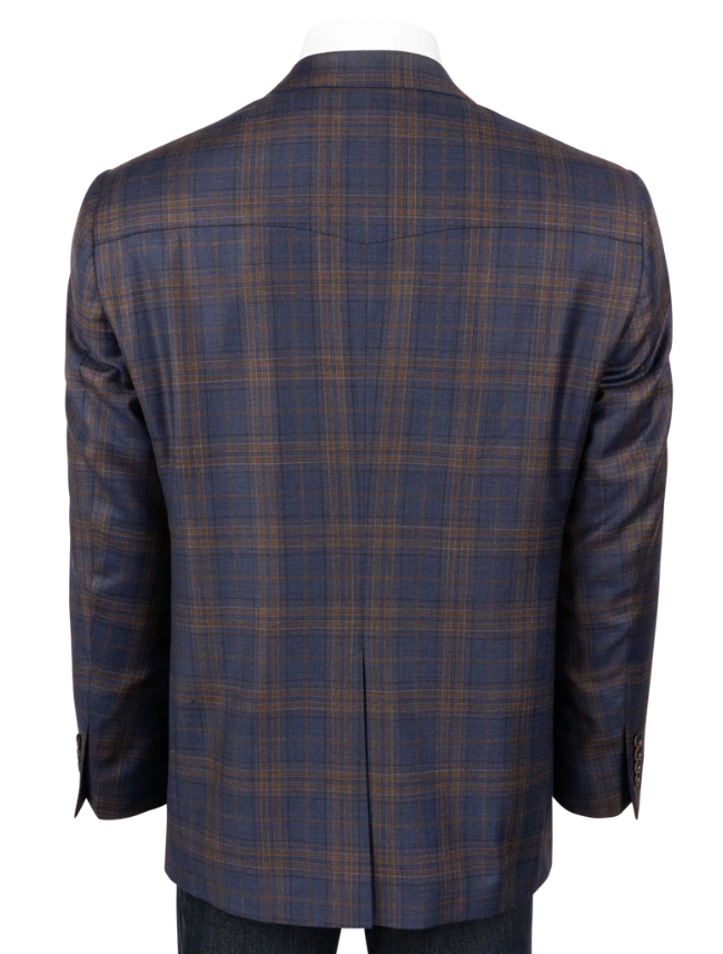 Pinto Ranch Brown & Blue Plaid Sport Coat