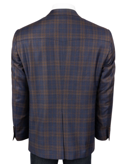Pinto Ranch Brown & Blue Plaid Sport Coat